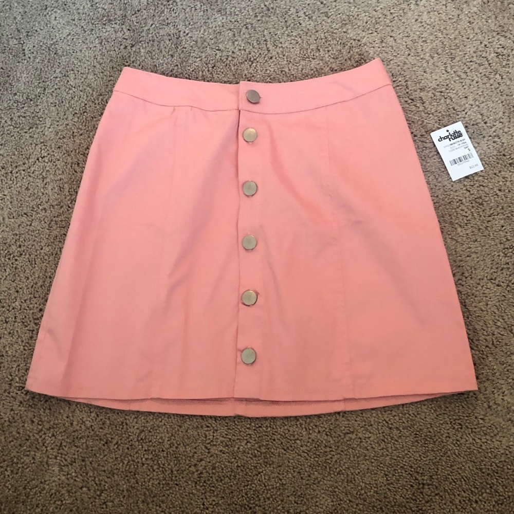 Button down pink skirt
